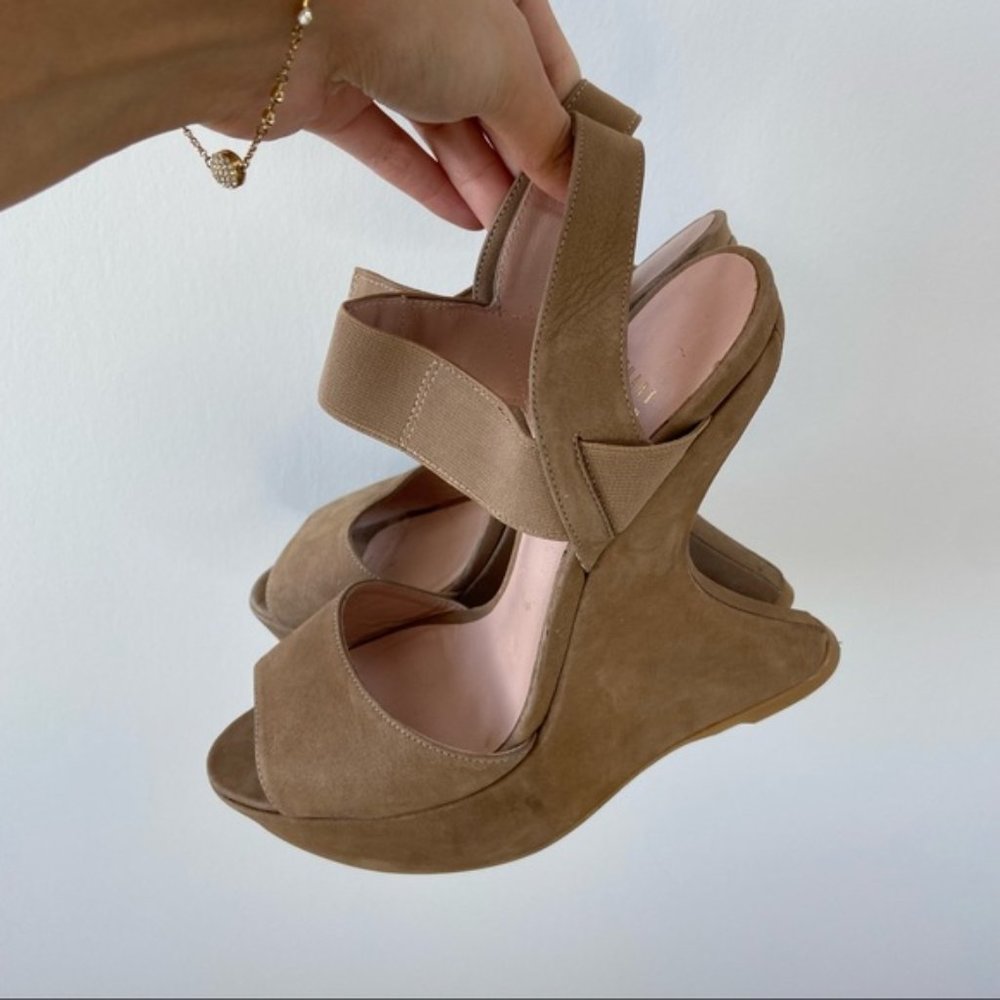 Stuart Weitzman killer heels tan suede